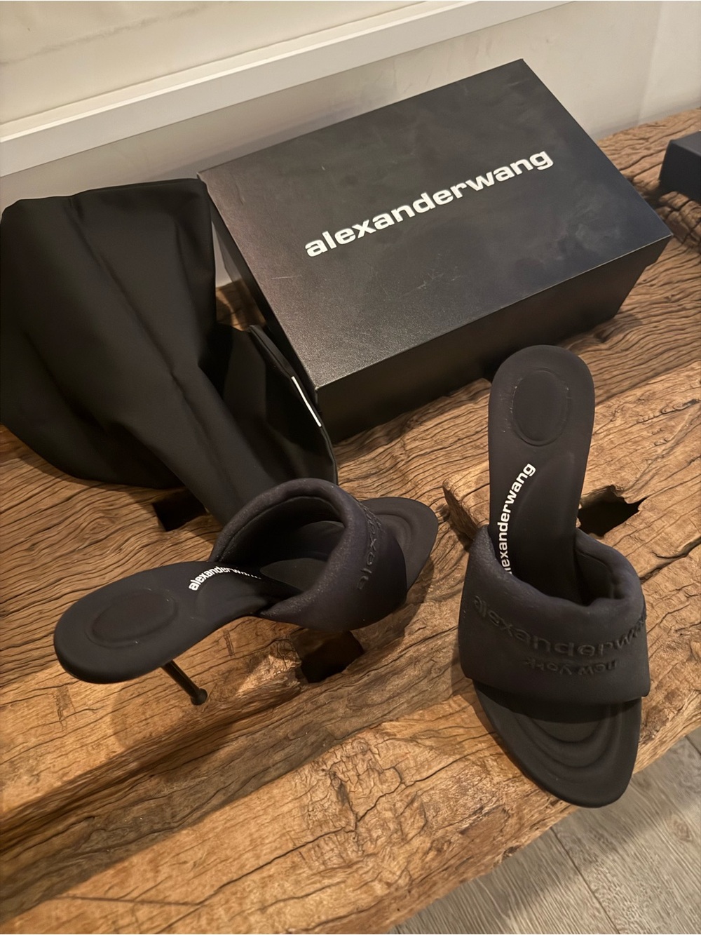 Alexander Wang Black Padded Slide Mules - Picture 4 of 12